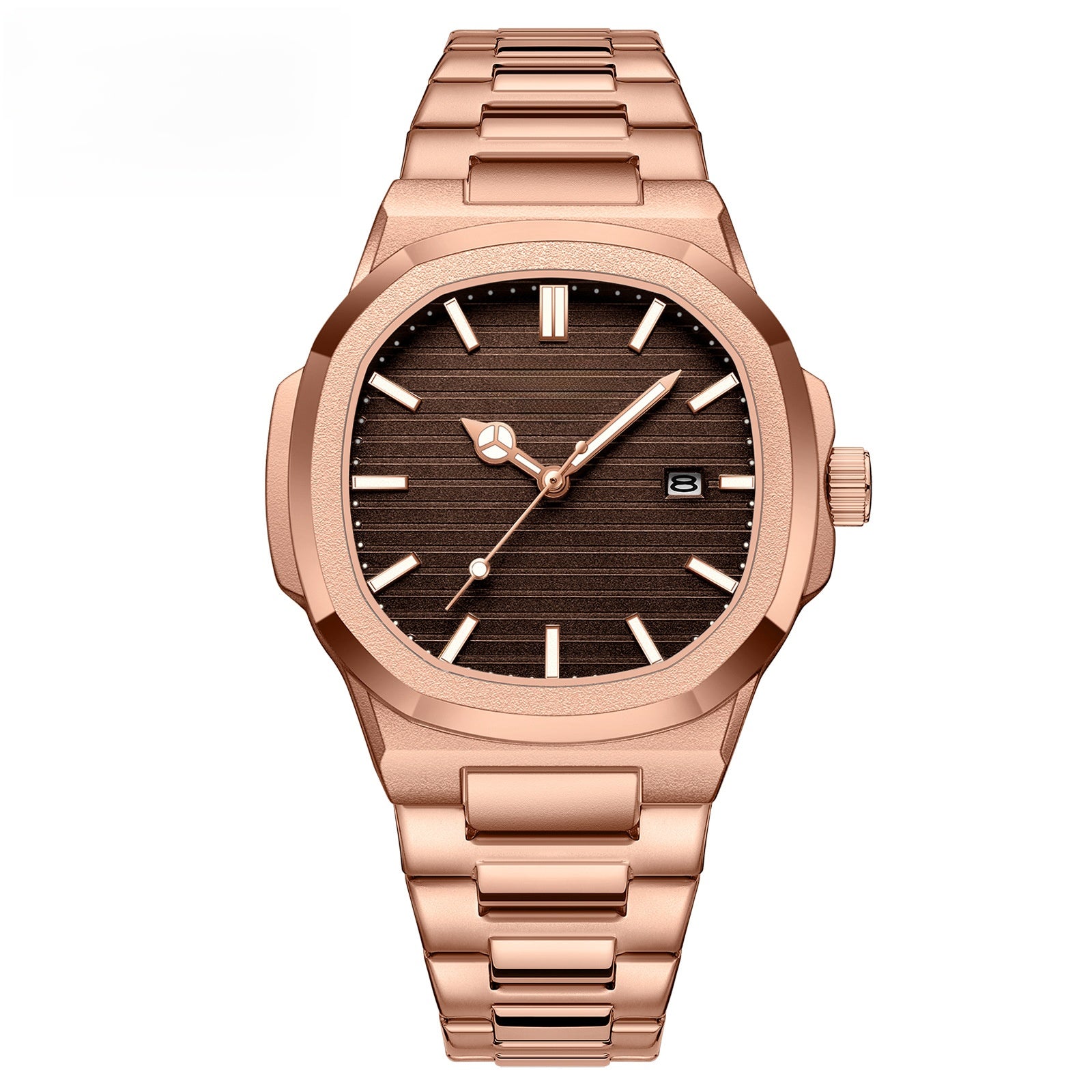 Luminous waterproof steel quartz watch