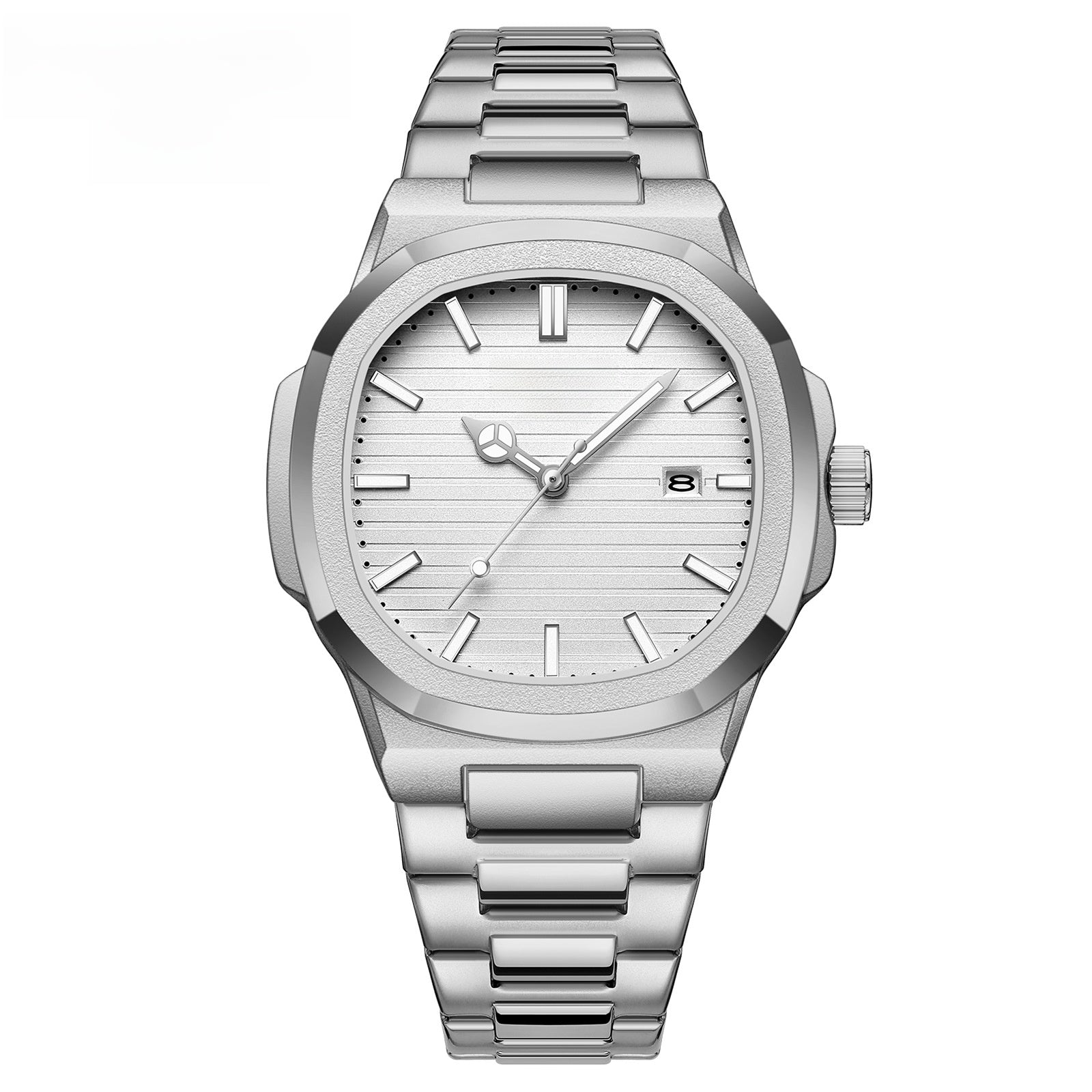 Luminous waterproof steel quartz watch