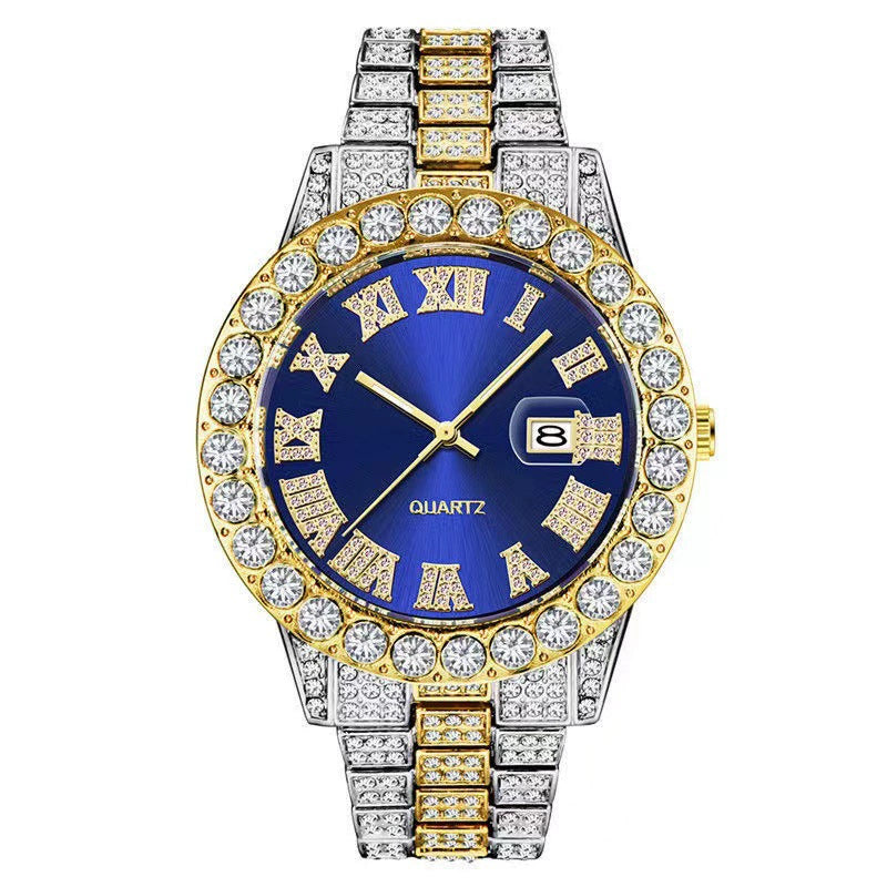 Mens Diamond Quartz Watch