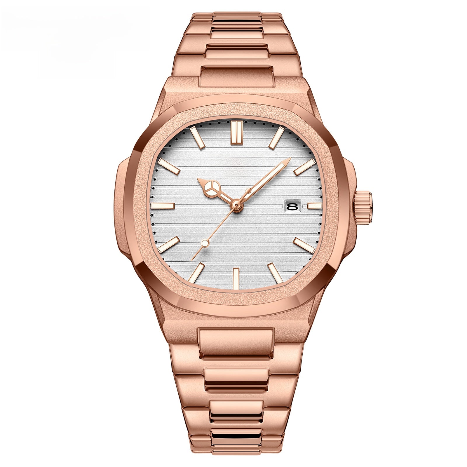 Luminous waterproof steel quartz watch