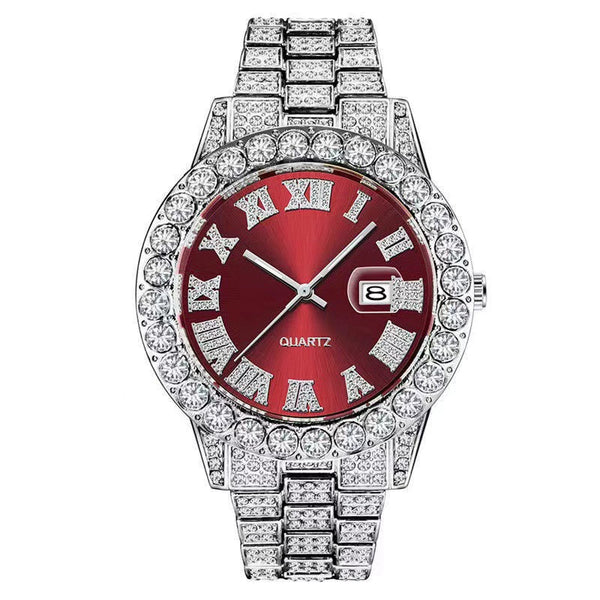 Mens Diamond Quartz Watch