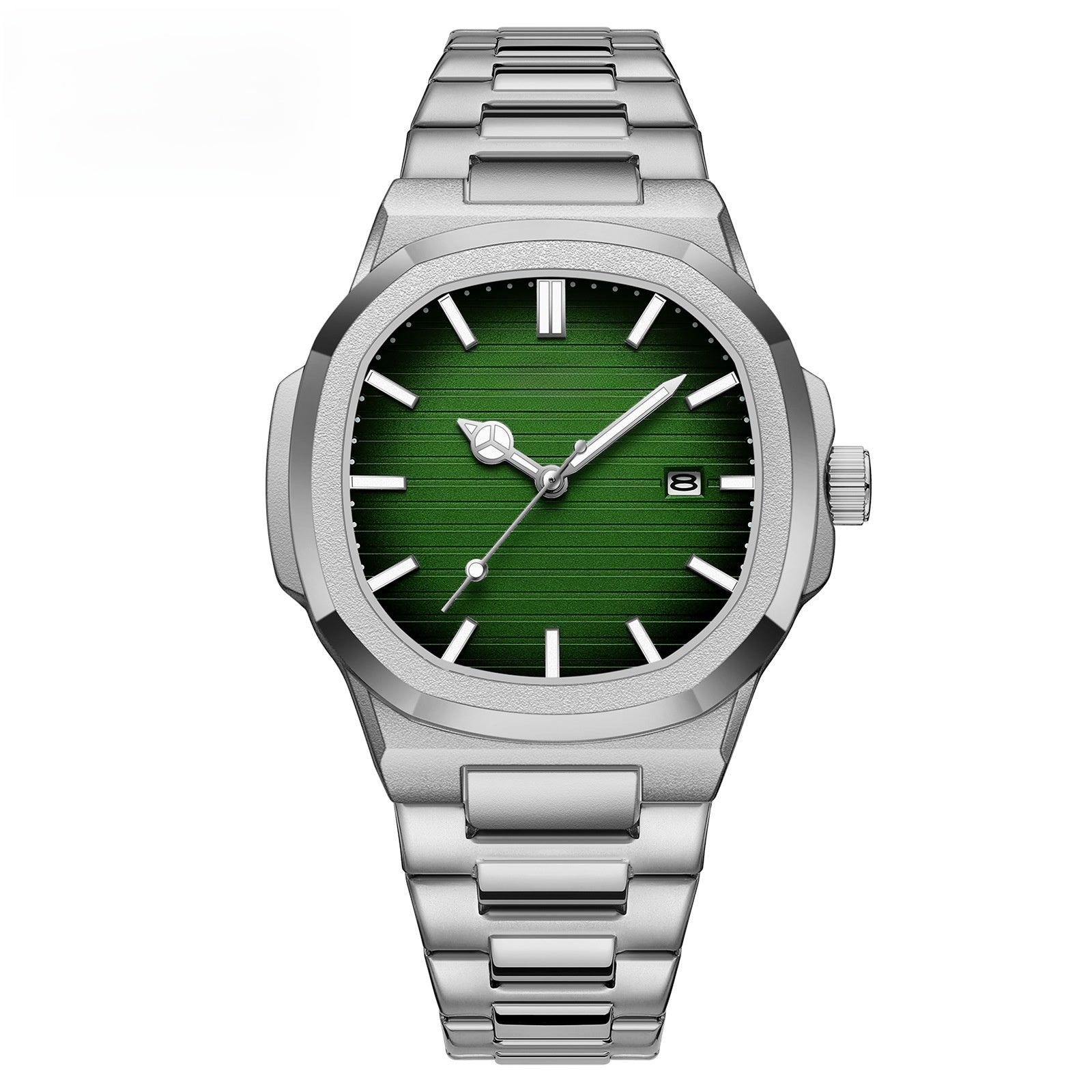 Luminous waterproof steel quartz watch