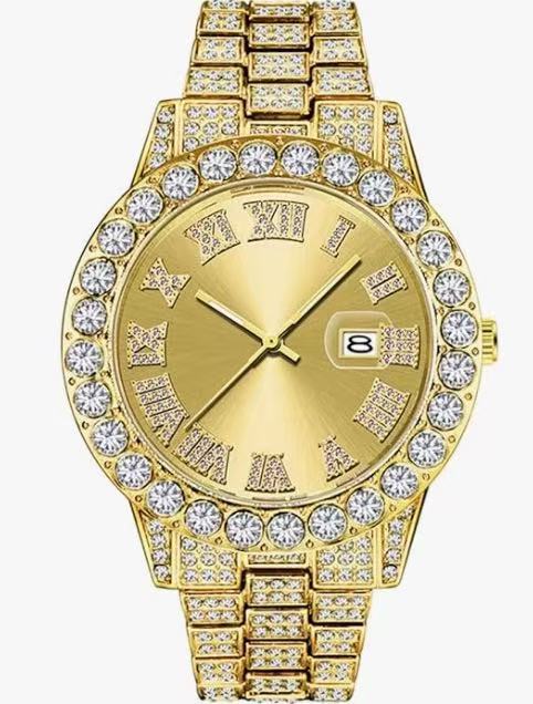 Mens Diamond Quartz Watch