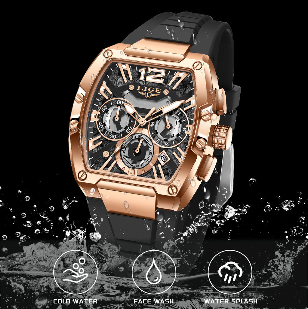 Lige Sport Watch Waterproof Luminous Calendar