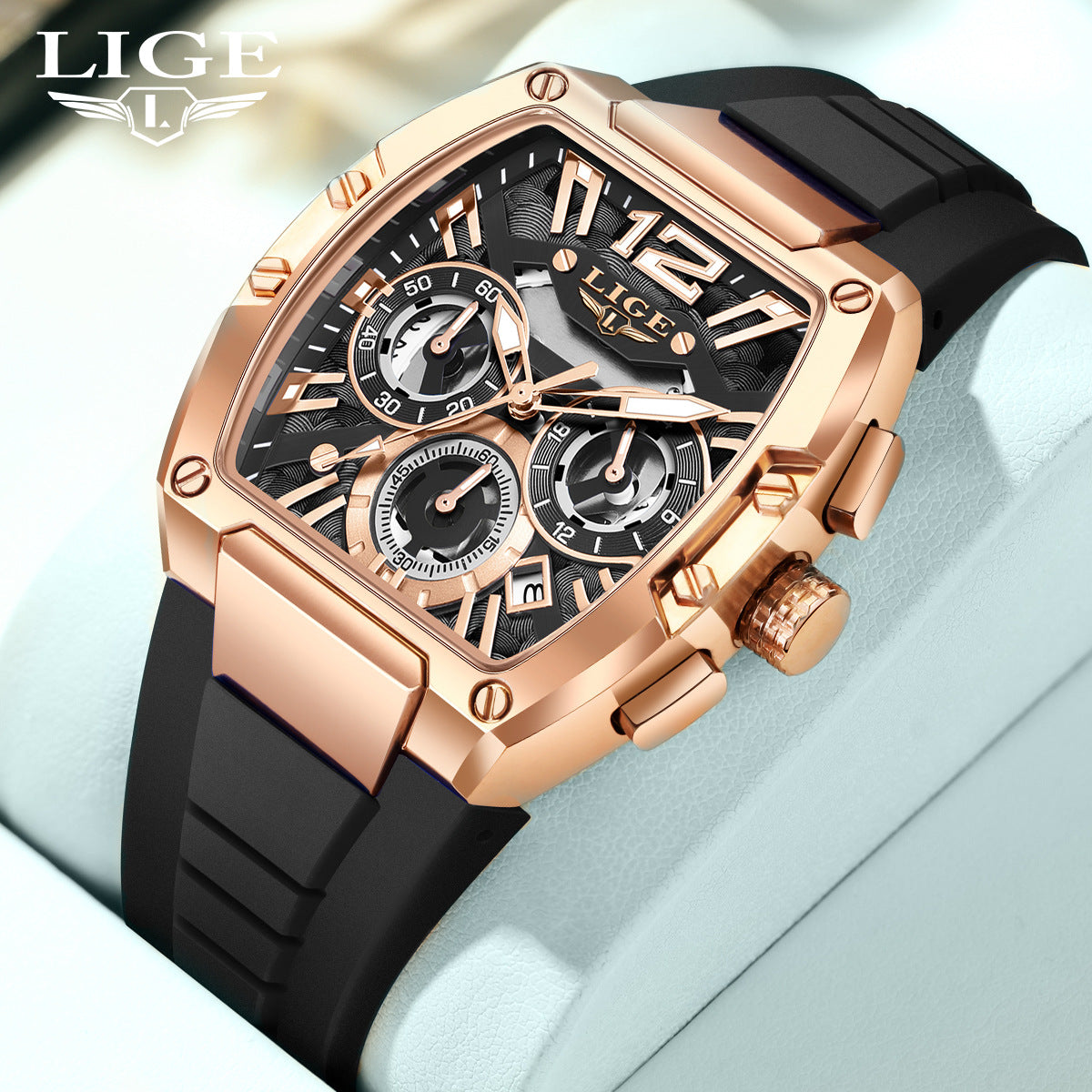Lige Sport Watch Waterproof Luminous Calendar