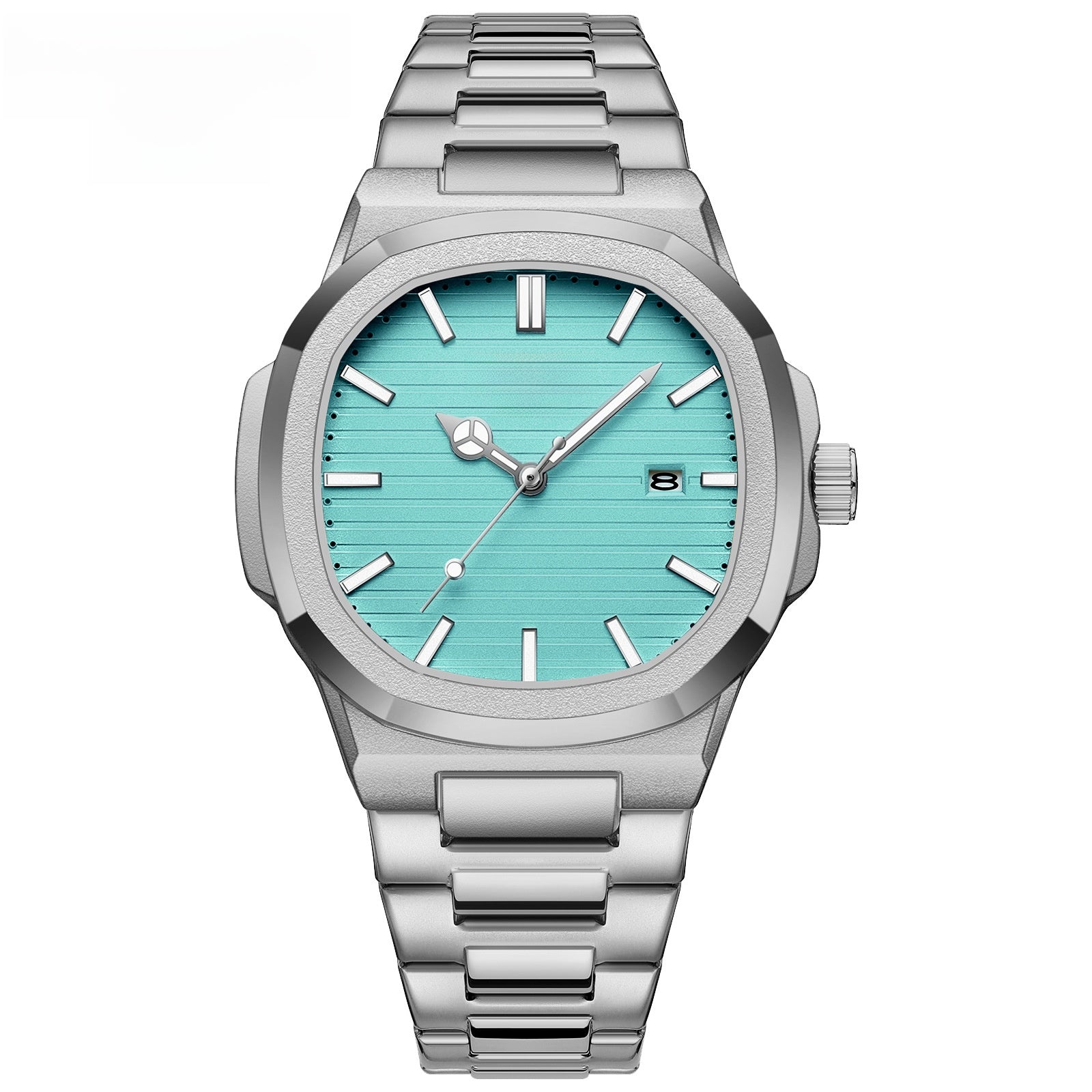 Luminous waterproof steel quartz watch